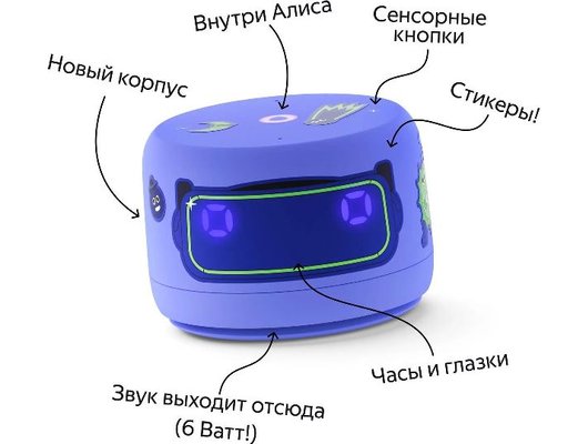 Умная колонка ЯНДЕКС СТАНЦИЯ ЛАЙТ 2 ФИОЛЕТОВЫЙ (YNDX-00026VIO)